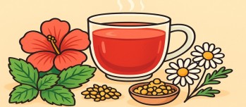 Infusion Hibiscus, Menthe Poivrée & Camomille - Fraîcheur, Douceur et Bienfaits